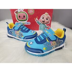 NEW SIZE 10 EASY ON/OFF CoComelon Light Up Athletic Tennis Shoes Sneaker Toddler